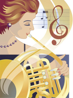 French Horn Art